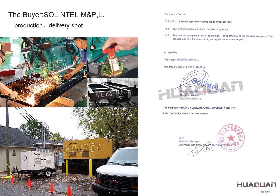 巴拿馬客戶購(gòu)買了250kw濰柴靜音發(fā)電機(jī)組