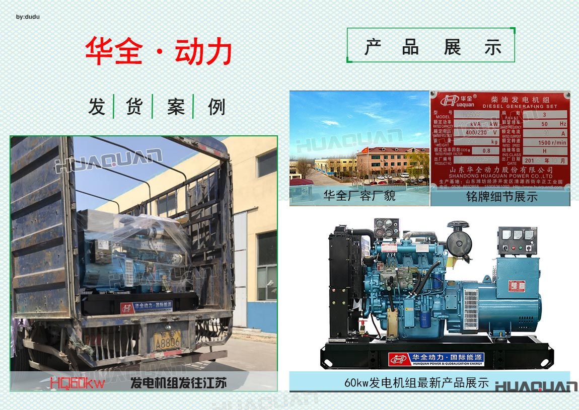 江蘇客戶在華全采購(gòu)的60kw發(fā)電機(jī)組于6月3日出廠