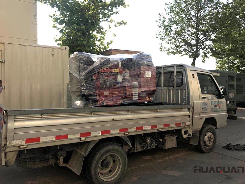 Patricio Enrrique訂購的HQ40GF柴油發(fā)電機組，在6.16發(fā)往黃島港