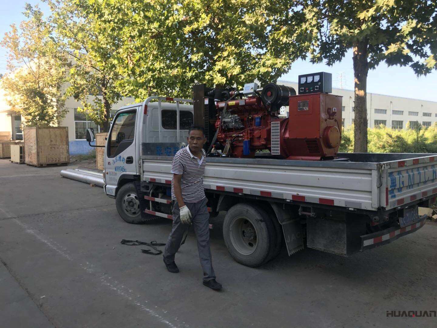 9月27日一臺50kw標(biāo)配型柴油發(fā)電機(jī)組發(fā)往山東