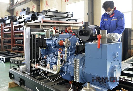 大雪紛飛慶來年，加緊生產迎新年，華全發(fā)電機組有序生產中