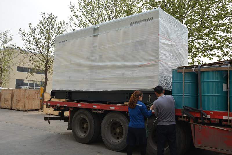 3月11日，一臺(tái)50kw靜音箱燃?xì)獍l(fā)電機(jī)組從華全動(dòng)力成功發(fā)往青海省